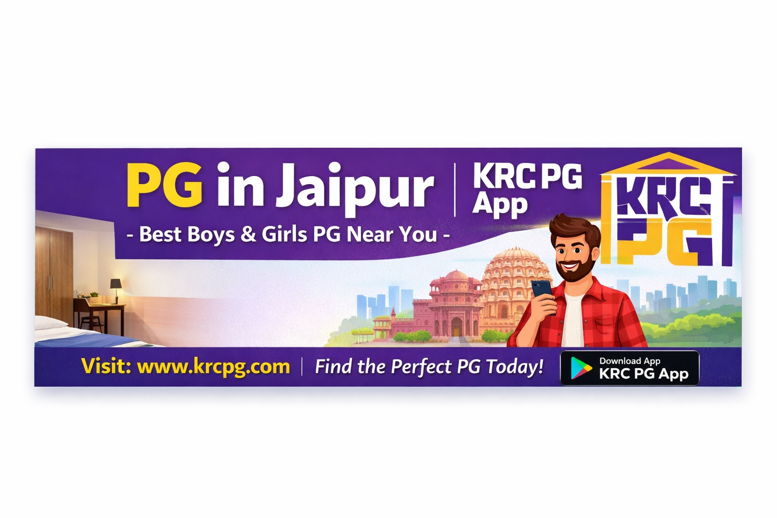 PG in Jaipur – Best Boys & Girls PG Near You | KRC PG App
