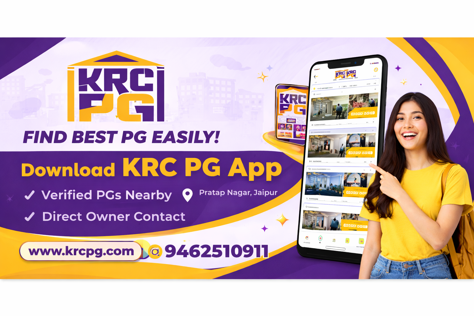 Best PG in Pratap Nagar Jaipur – Affordable Boys & Girls PG | KRC PG App