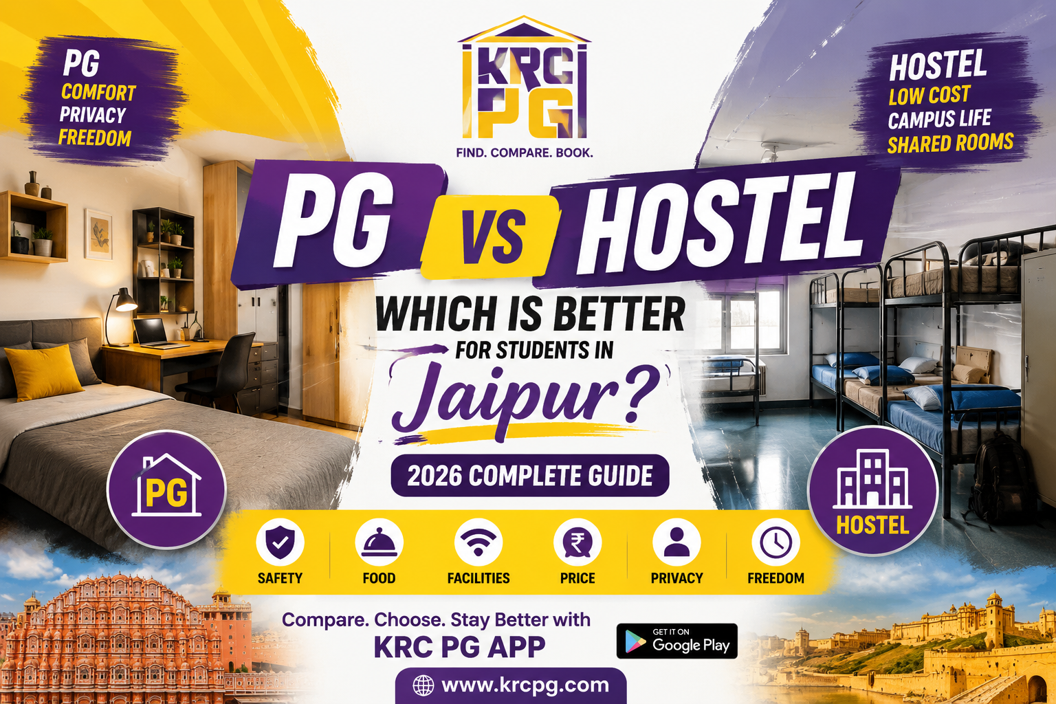 PG vs Hostel in Jaipur (2026) | Which is Better for Students?